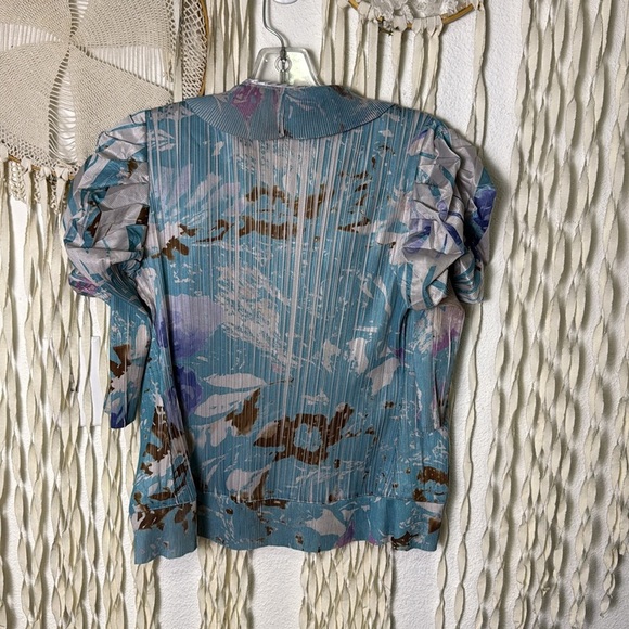 Masaki Matsuka and Gray Floral Print Short Sleeve Open Front Shrug Cardi S/M - Picture 11 of 14